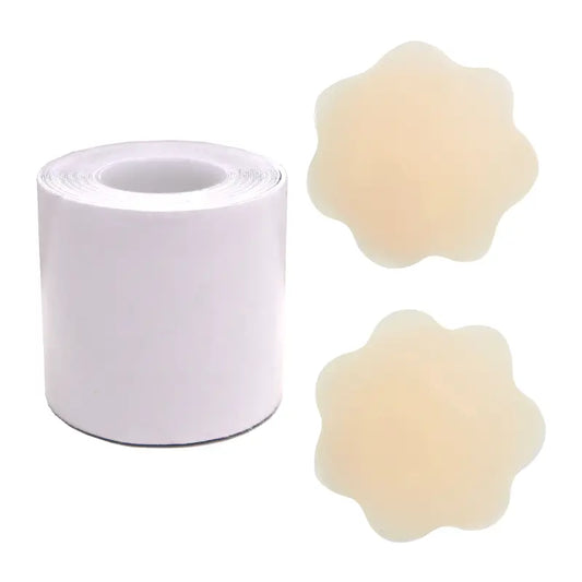Body Tape & 1 Pair of Silicone Nipple Covers (Clear)