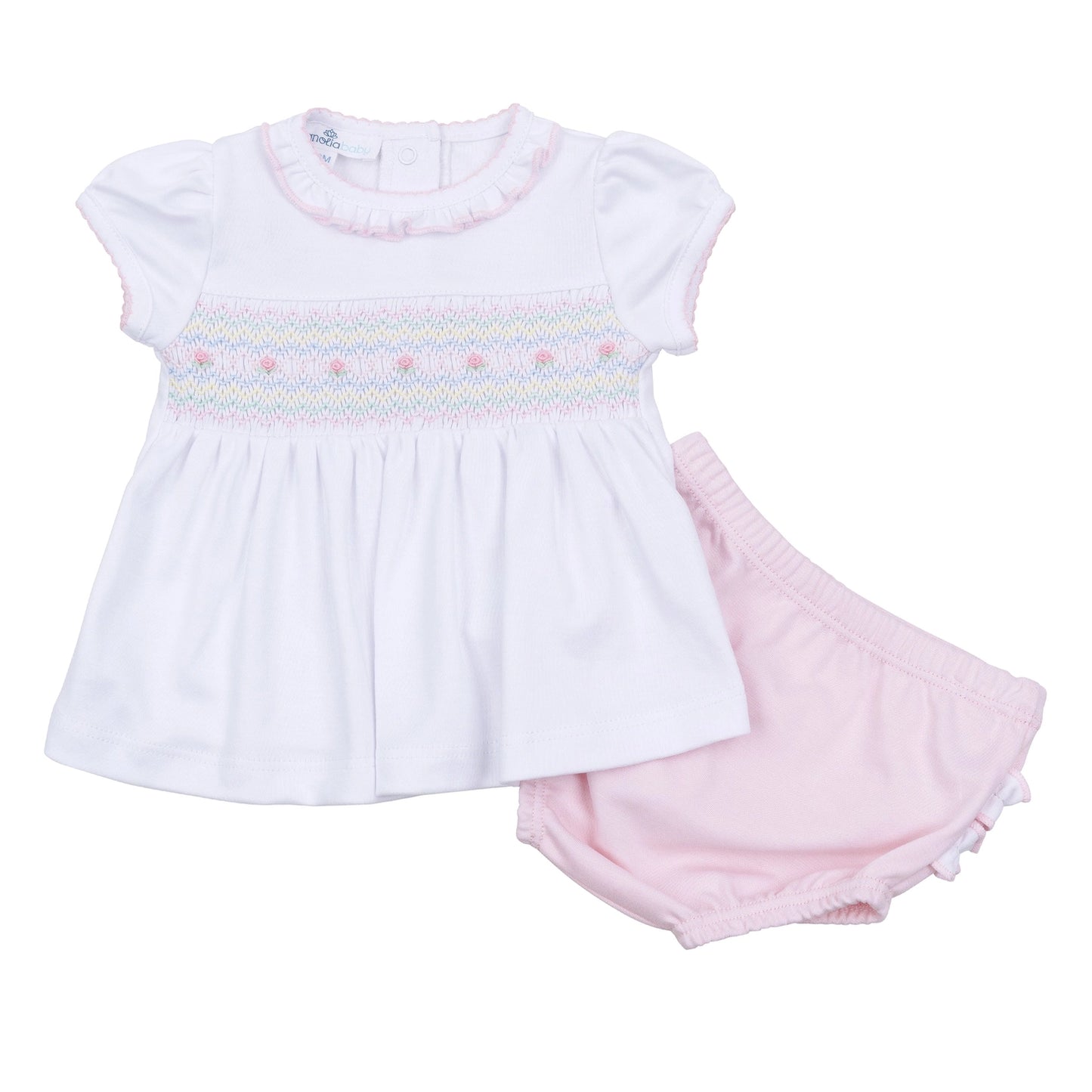 Junie's Classics Smocked Ruffle Diaper Cover Set