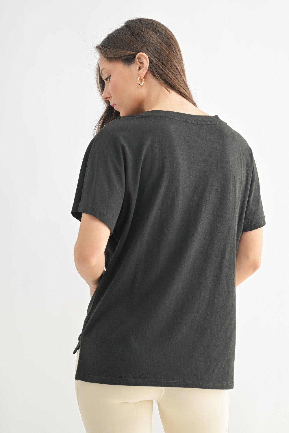 Pima Cotton Henley Tee (Black)