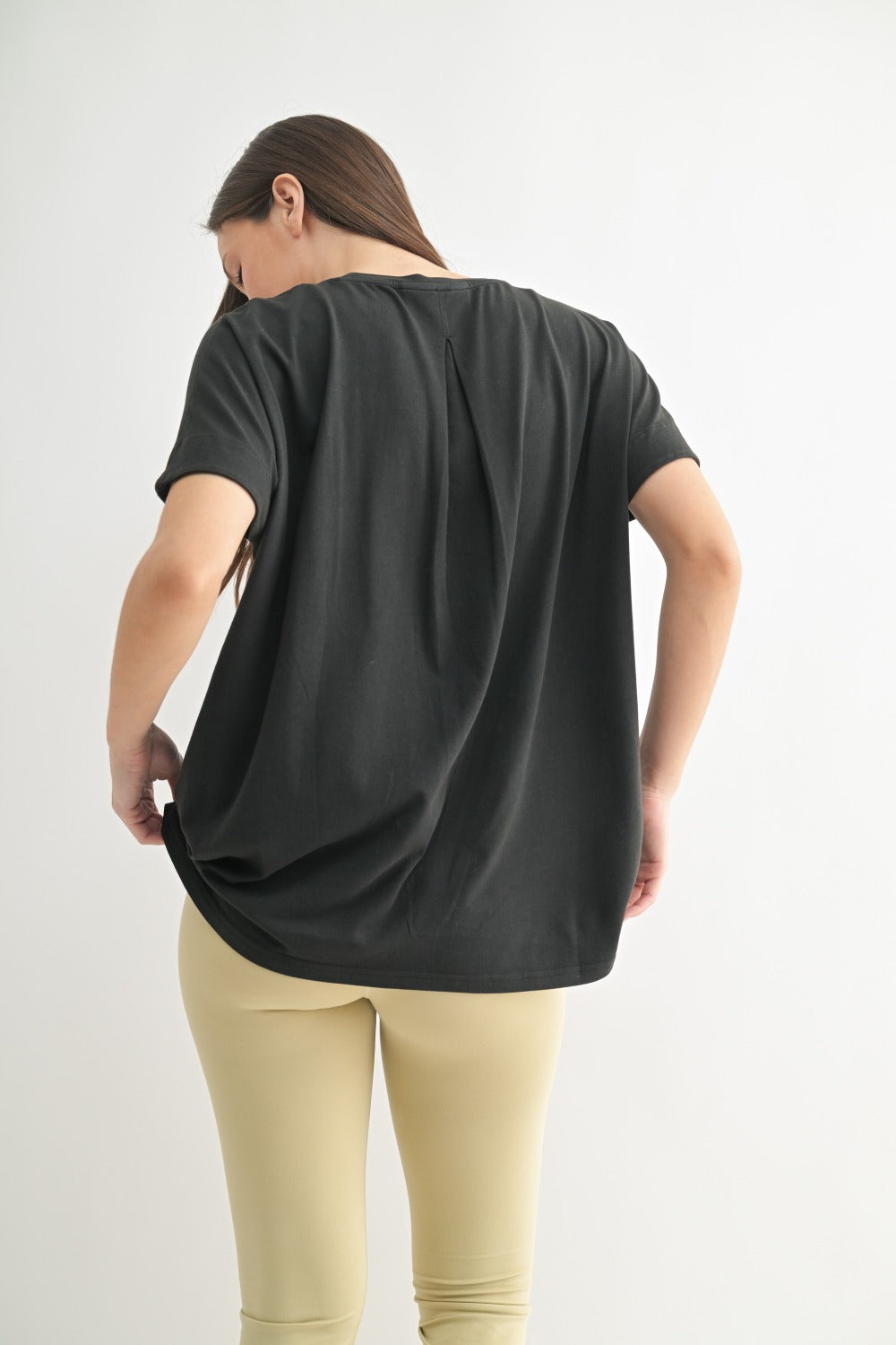 Shoreline Pima Cotton Slouchy Tee (black)