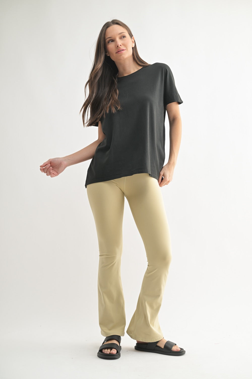 Shoreline Pima Cotton Slouchy Tee (black)
