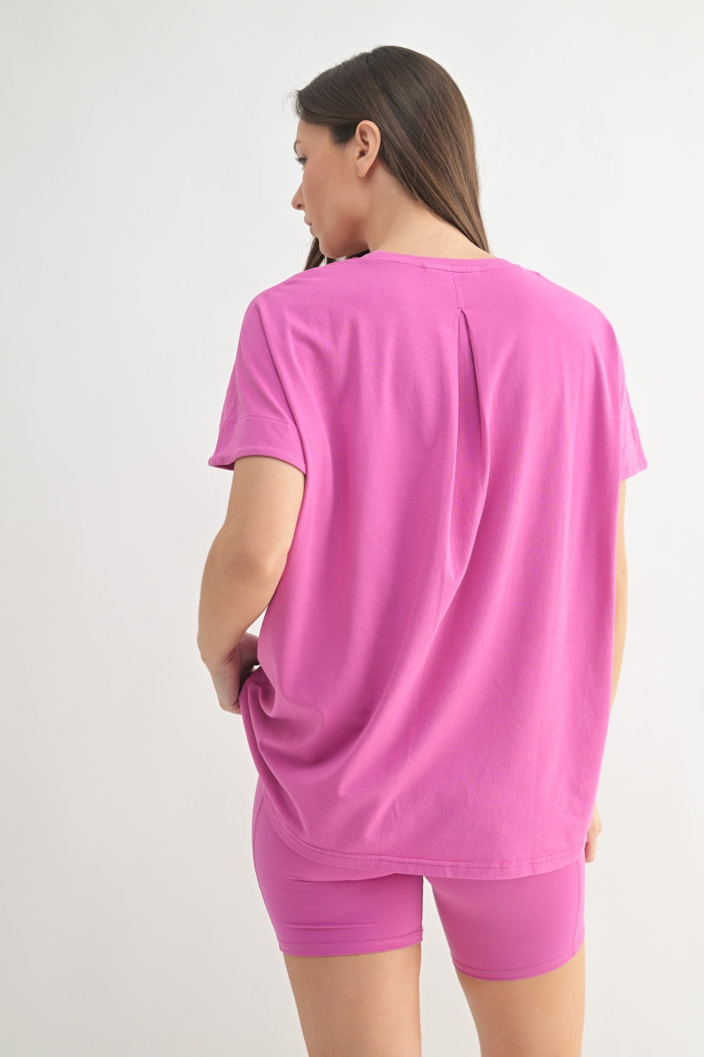 Shoreline Pima Cotton Slouchy Tee (new orchid)