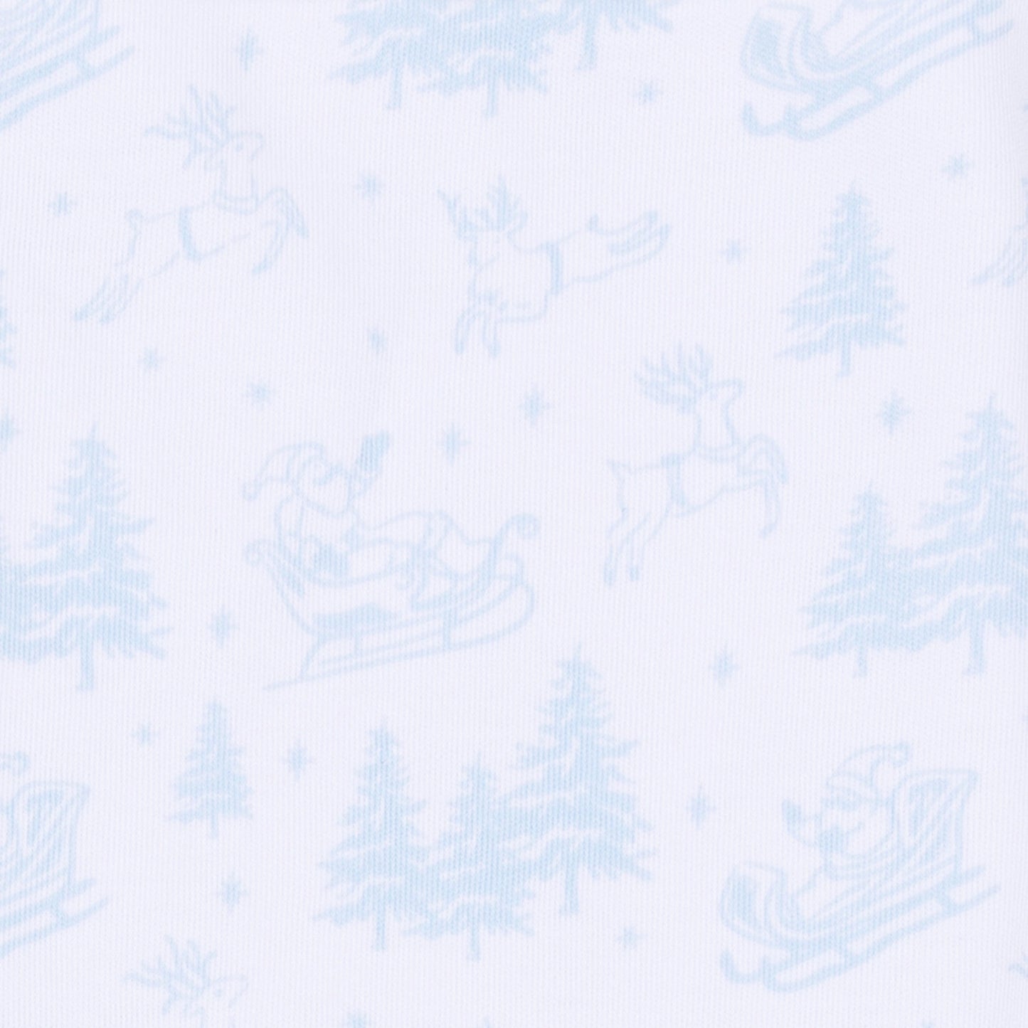 Holiday Toile Footie - Light Blue