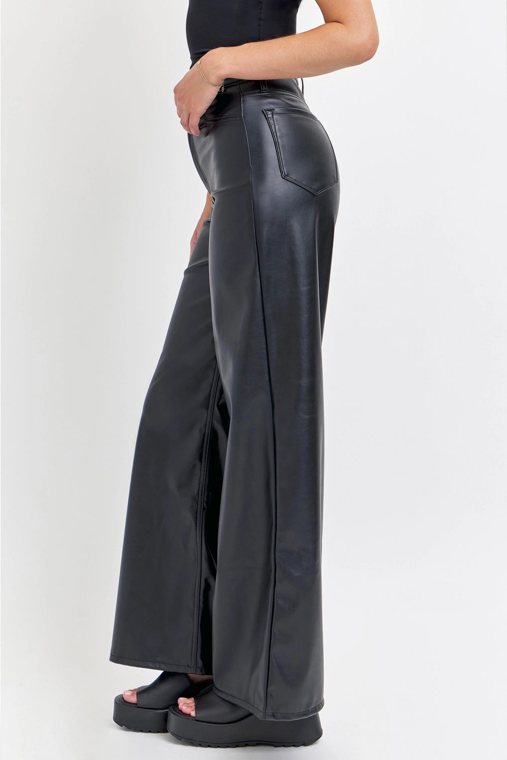 Kendall Faux Leather High Rise Wide Leg Pants