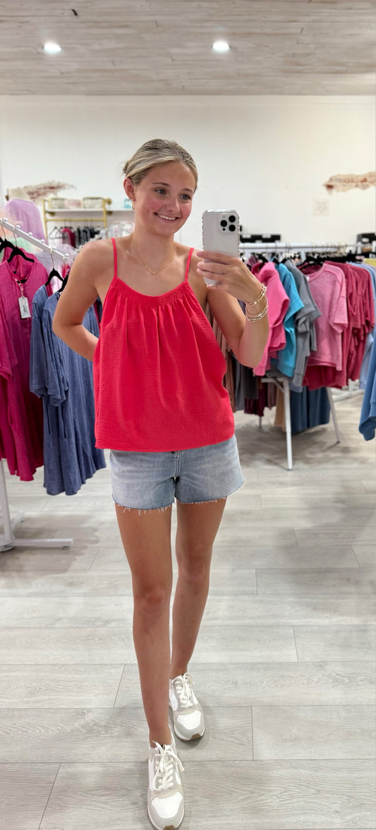 Simple Wishes Top (Coral)