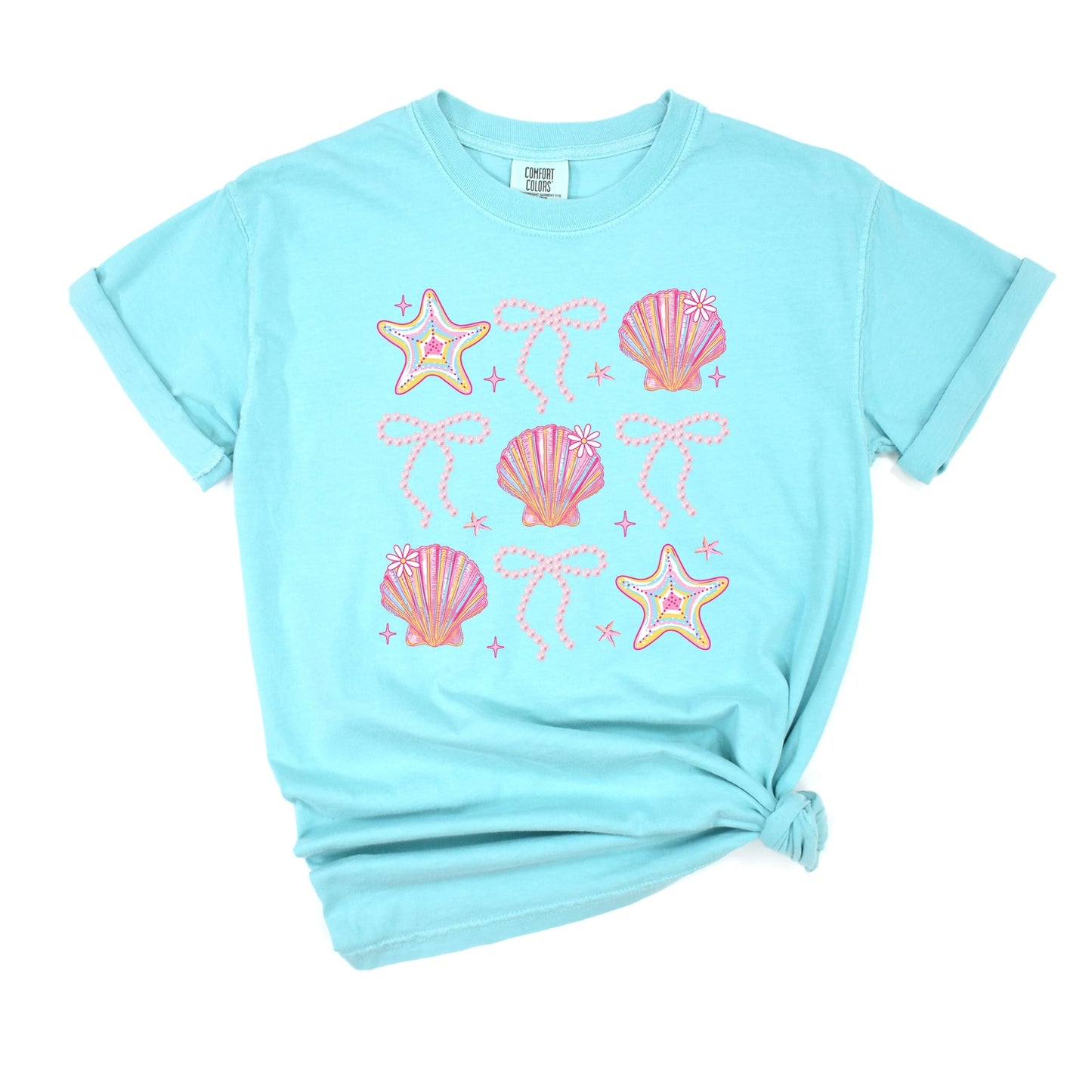 Beach Pearls | Girls Summer Tee (Mint)