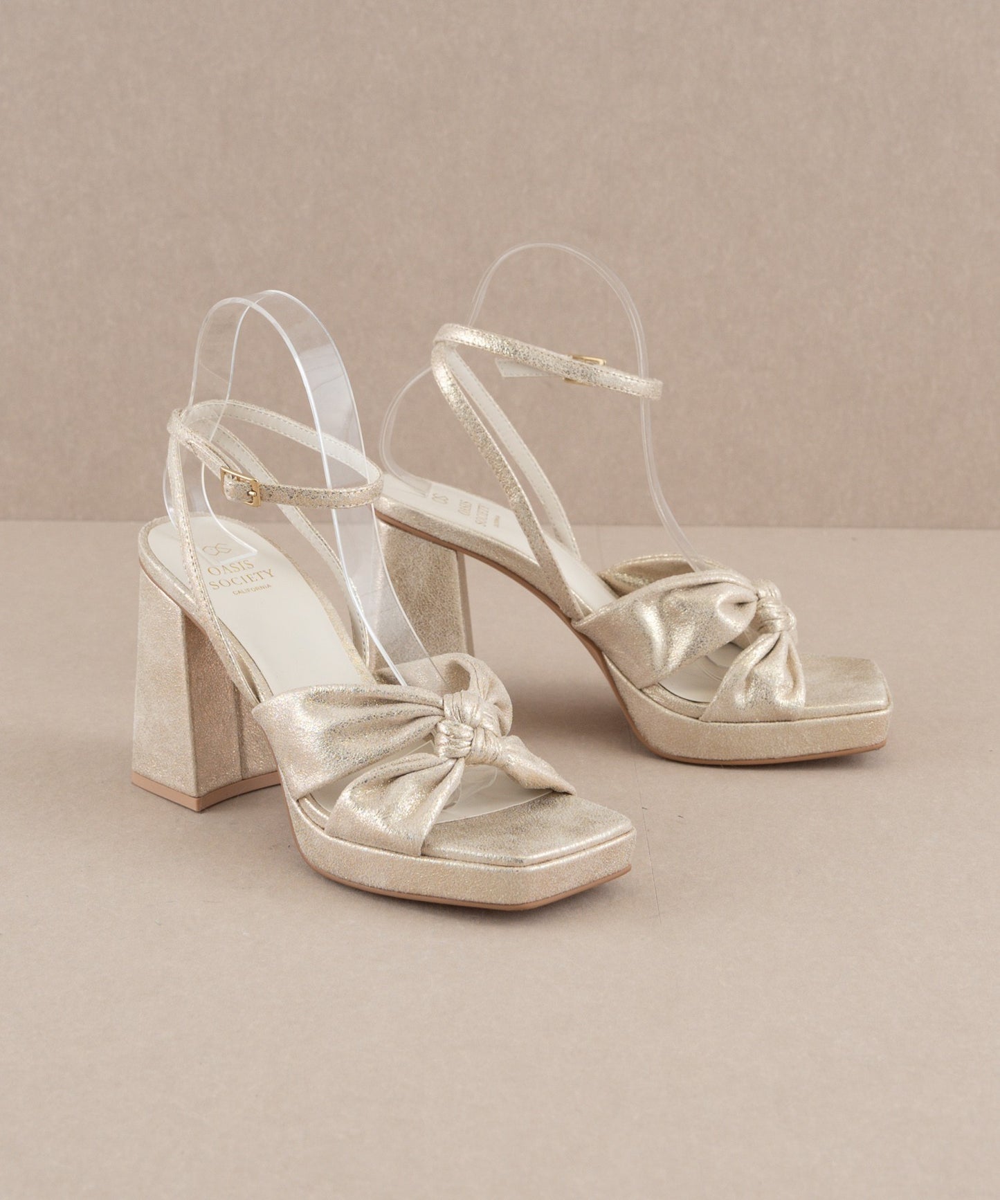 Zoey Knotted Band Platform Heels