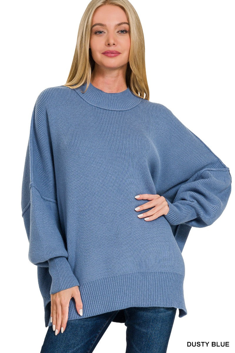 Best Days Sweater (Dusty Blue)