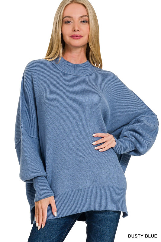 Best Days Sweater (Dusty Blue)