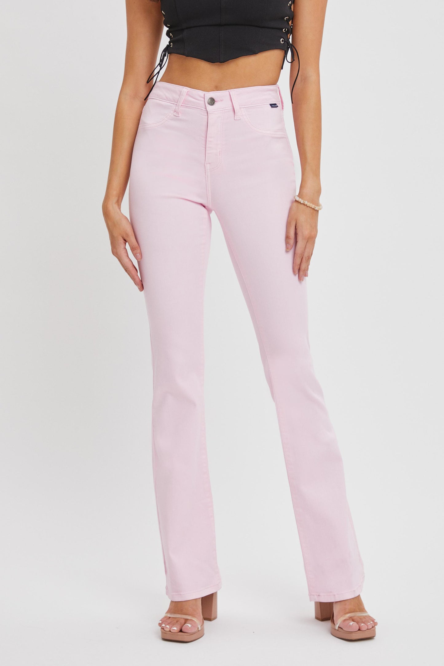 Addy Mid Rise Flare Jean with Clean Finished Hem