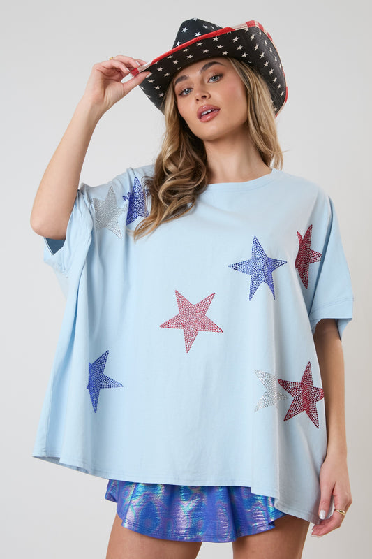 Star Rhinestone Patch Tee