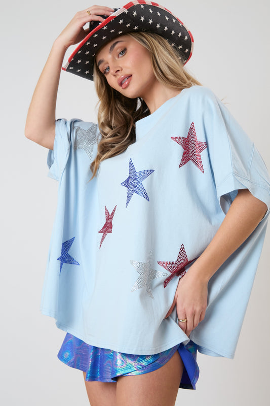 Star Rhinestone Patch Tee