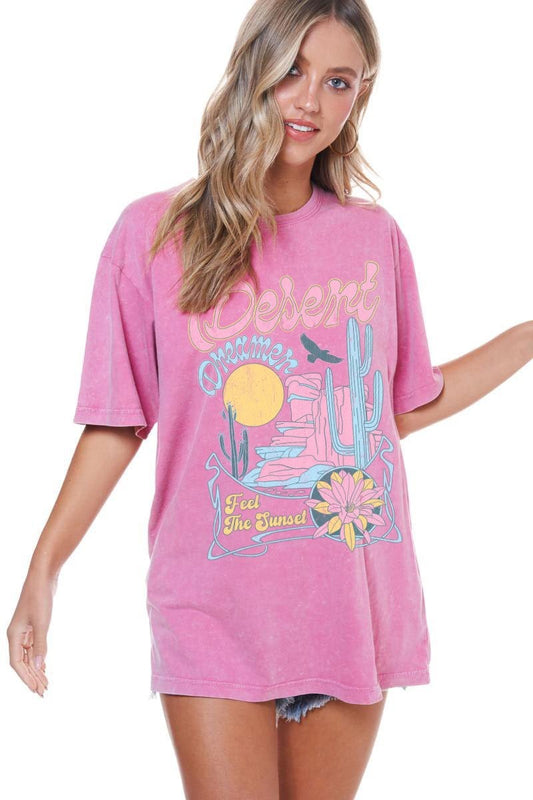 Desert Dreamer Graphic Tee (Pink)