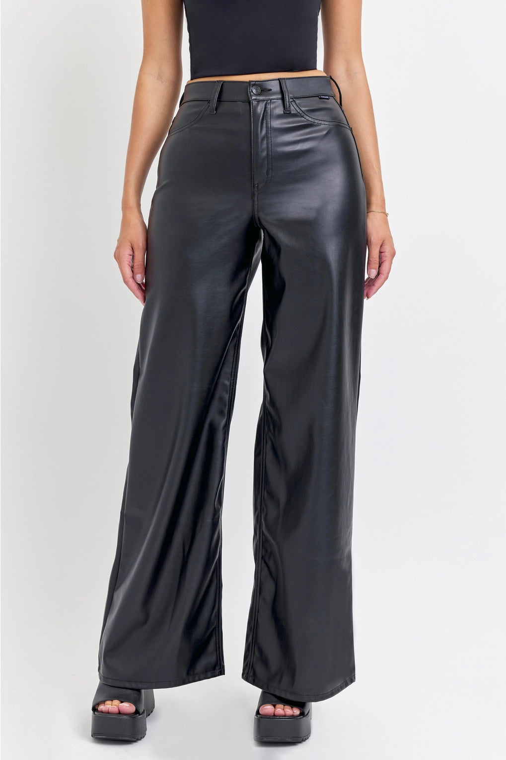 Kendall Faux Leather High Rise Wide Leg Pants