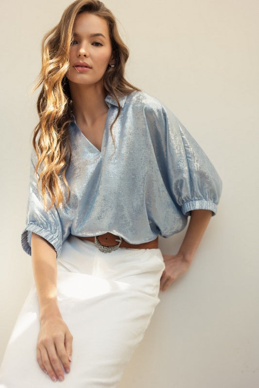 Switch It Up Top (Blue) *Plus Size