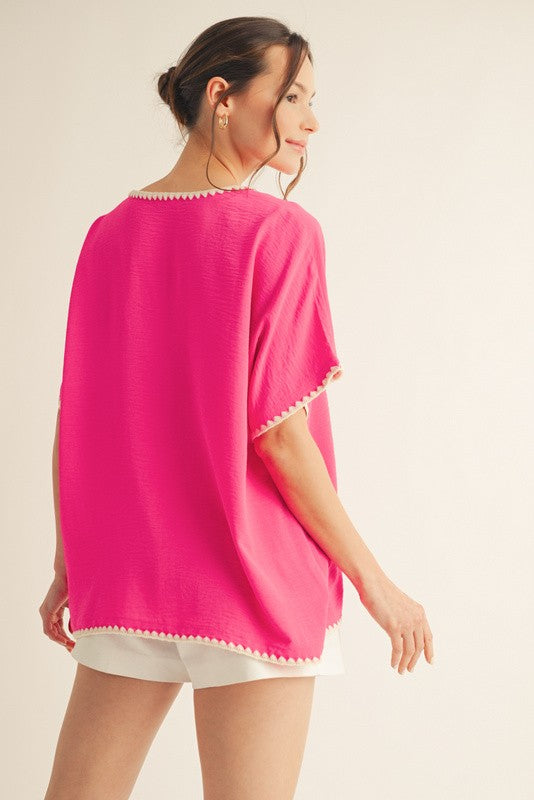 Say Less Top (Hot Pink)