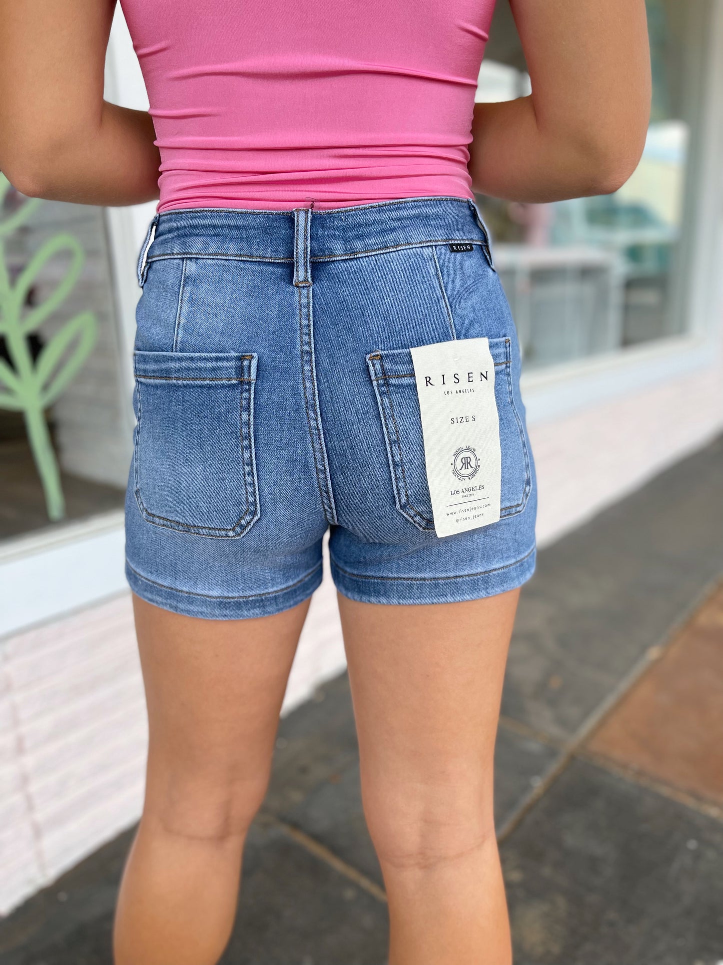 Rebecca High Rise Denim Shorts