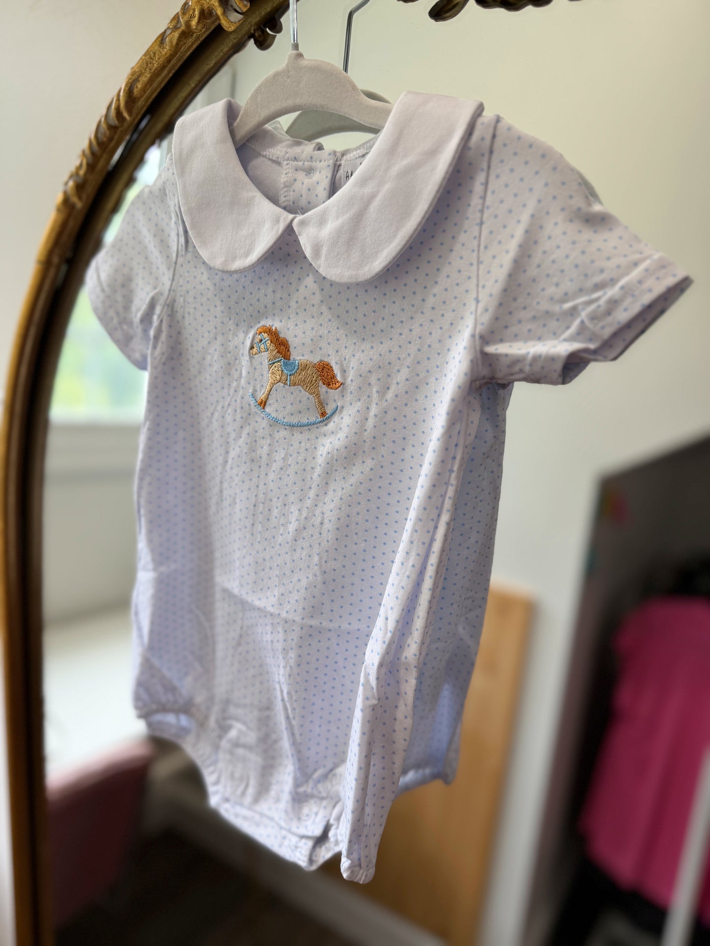 Blue Dot Horse EmbroideryBubble