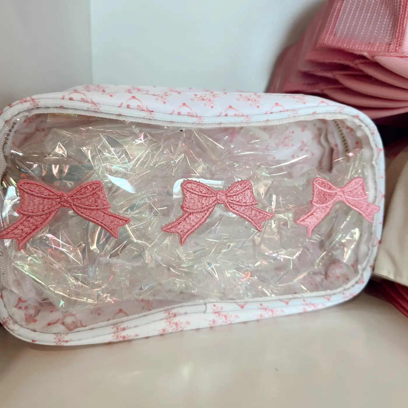 3 Bows Bag (Pink Toile)