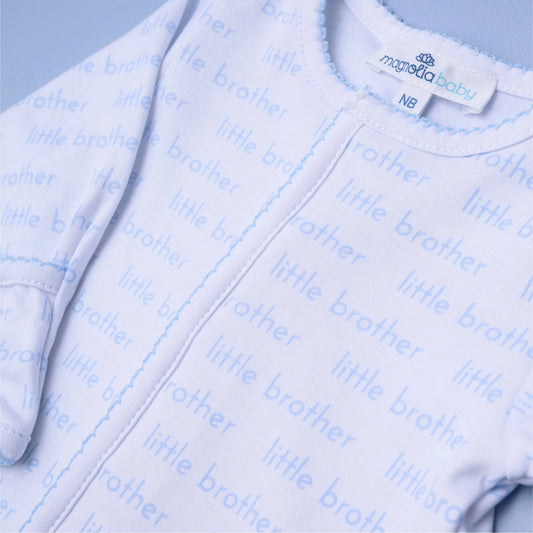 Little Brother Print Footie