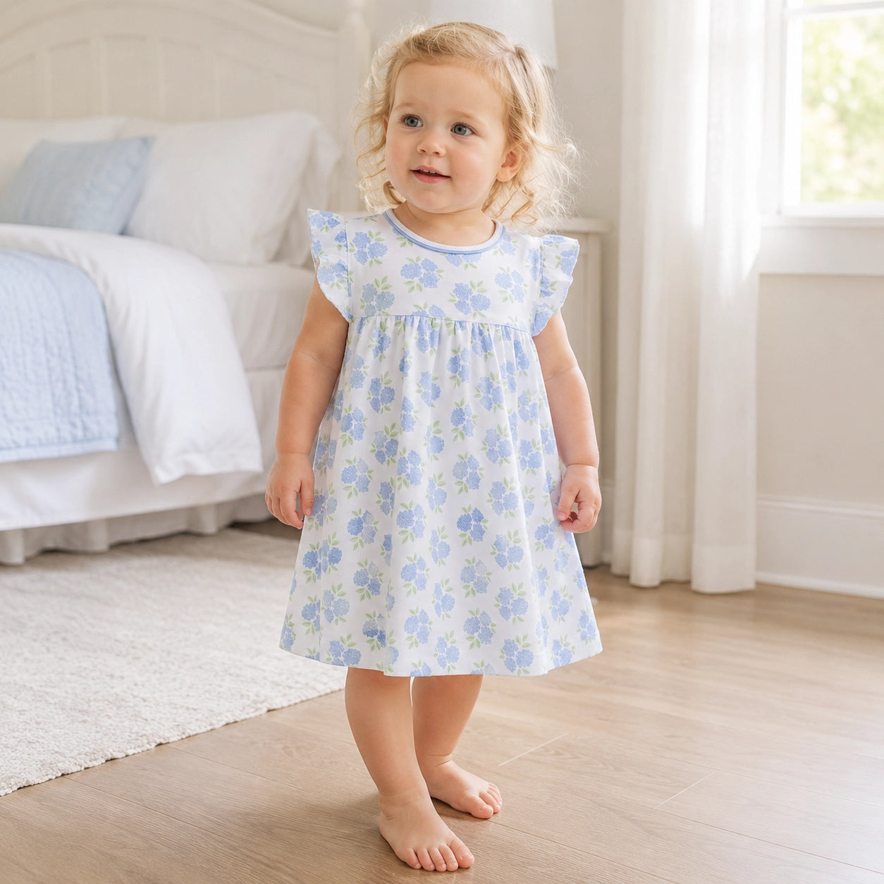 Dreamy Hydrangeas Print Dress