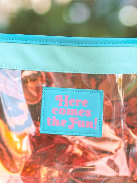 Iridescent Tote - Here Comes the Fun (Blue)