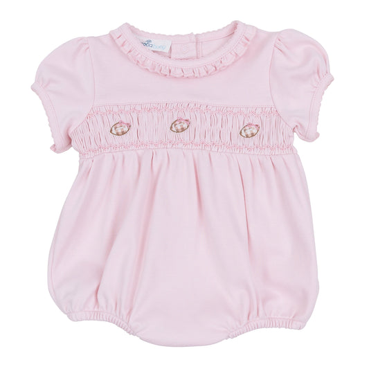 Tiny Tailgater Smocked Bubble - Pink