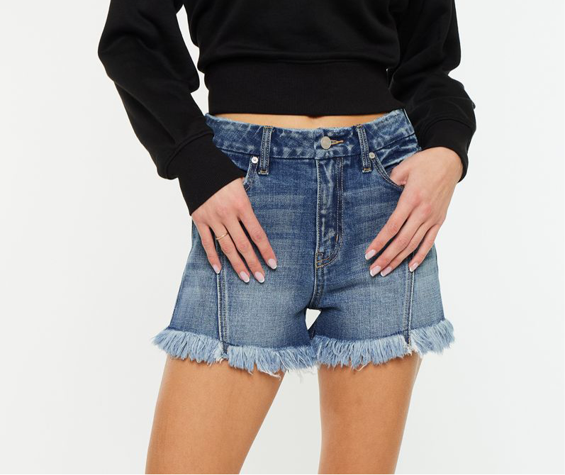 Emmy High Rise Denim Shorts
