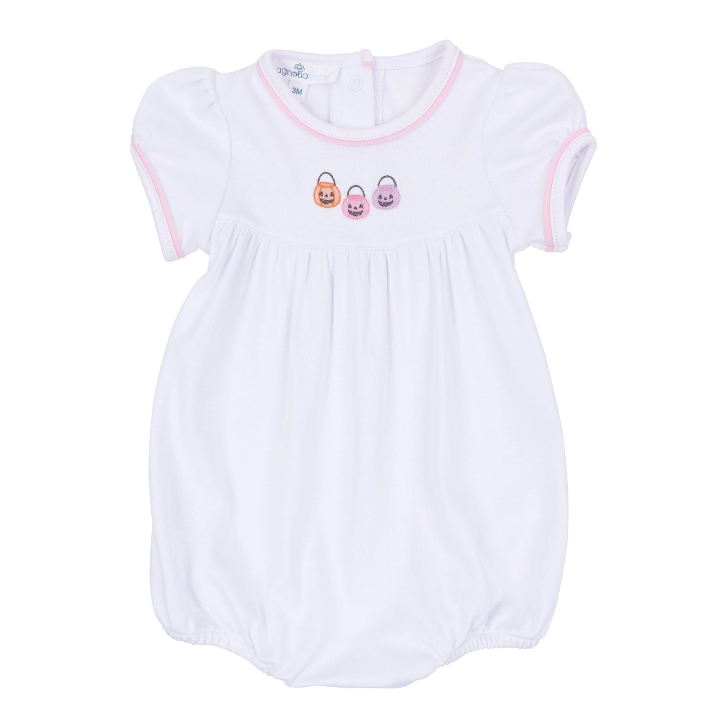 Pumpkin Party Short Sleeve Bubble - Pink