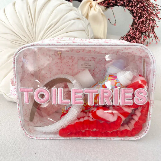 Toiletries Bag (XL - Pink Toile)