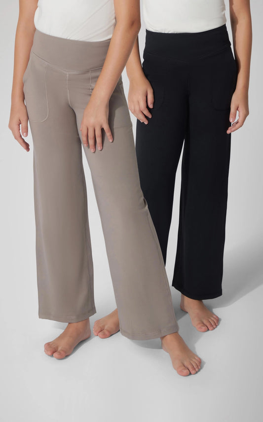 Girls Nudetech Wide Leg Everyday Pant - 2 Pack *sold together