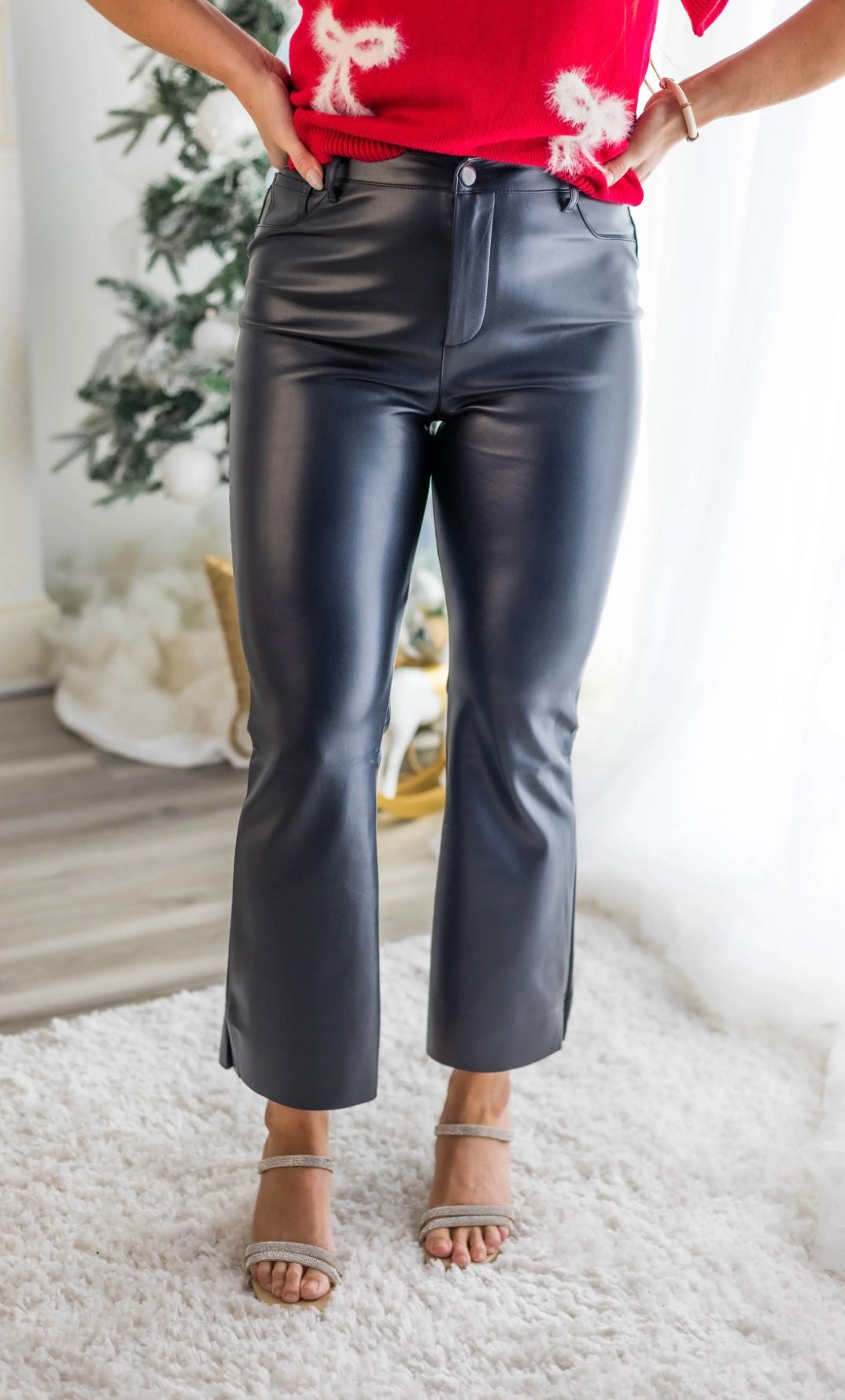 Jaci High Waisted Faux Leather Pants