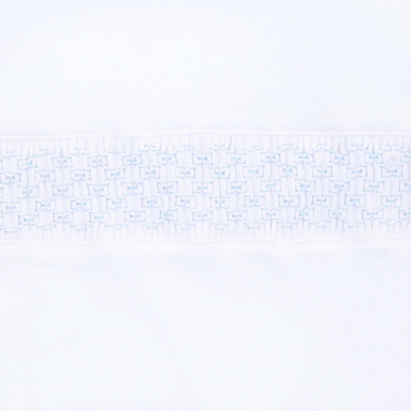 Solid Essentials White Blue Smocked Gown