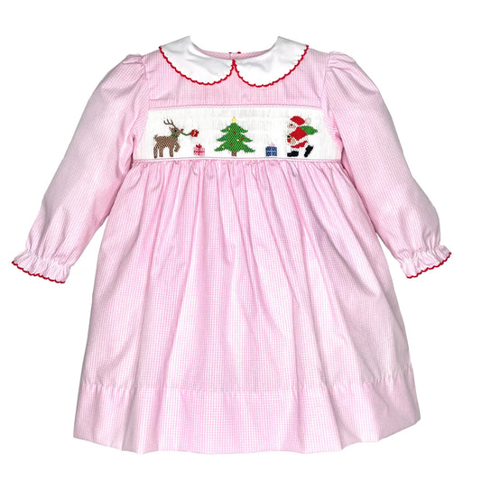 Hand Picture Smocked Christmas Dress