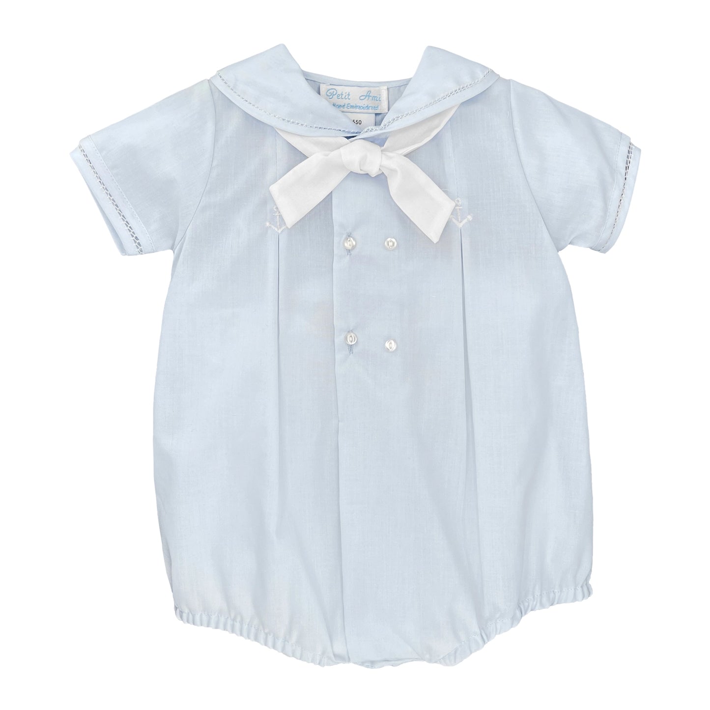 Romper with Anchor Embroidery