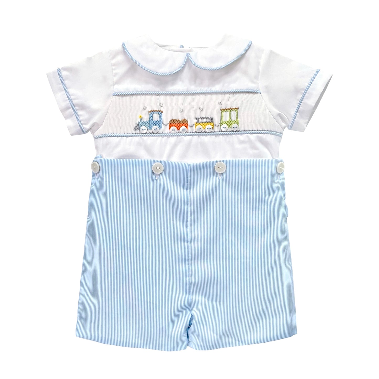 Hand Picture Smocked Train Bobby Suit