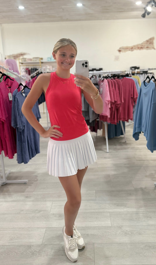 What A Dream Butter Soft Tank (built in bra) (flamingo pink)