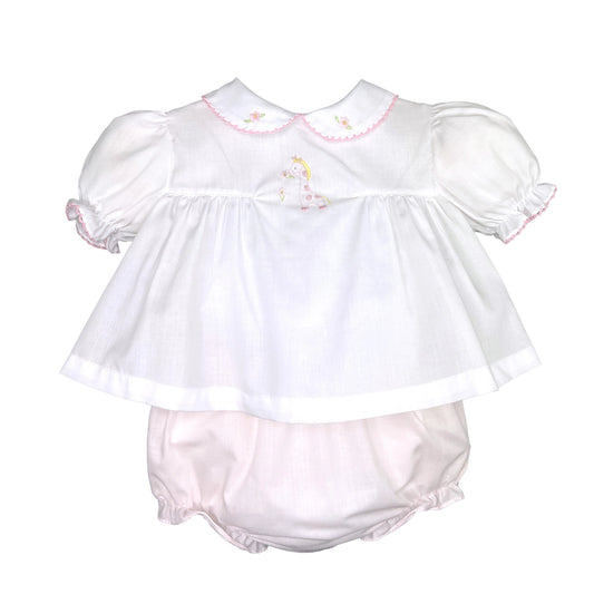 Embroidered Giraffe Diaper Set