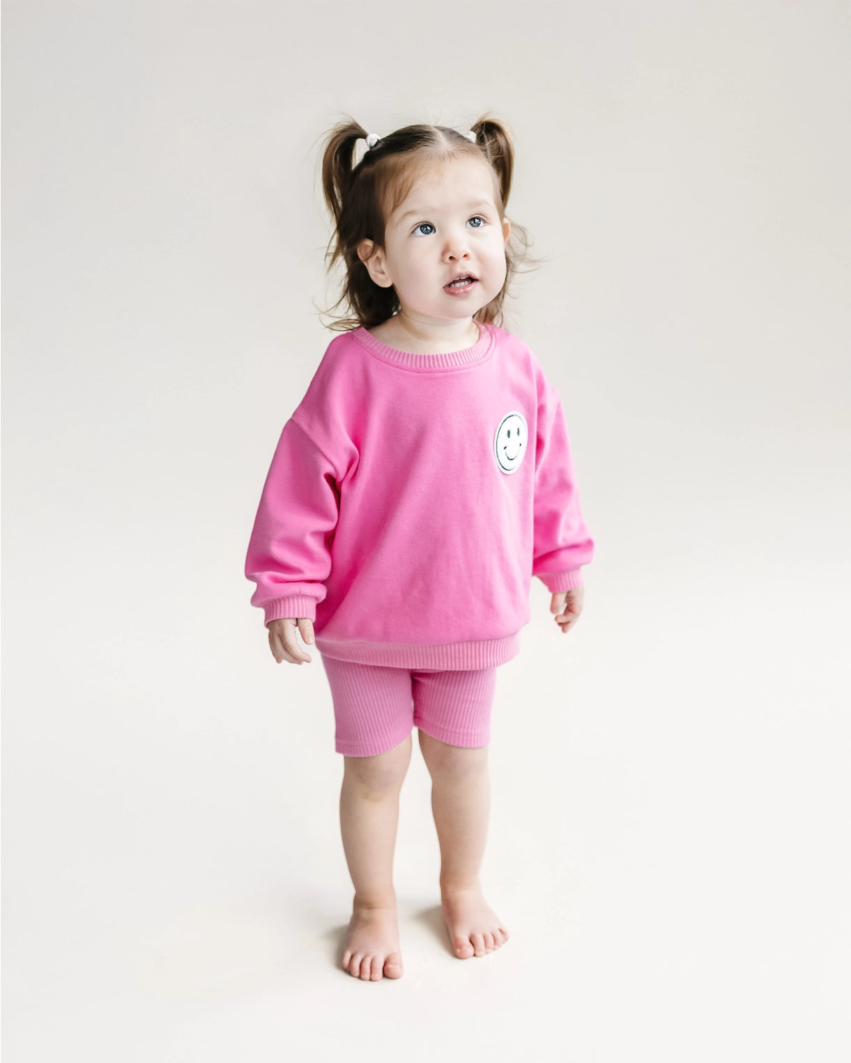 Baby & Kids Biker Shorts Set | Pink *sold as set
