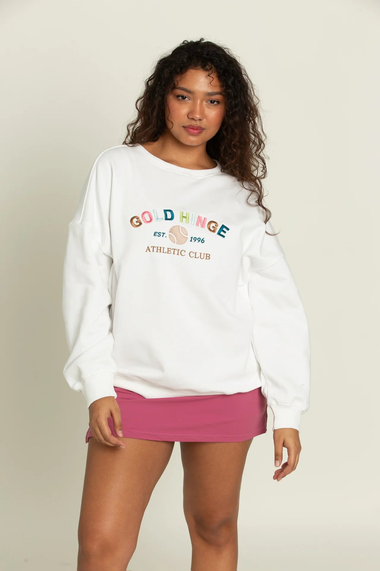 Colorful Gold Hinge Boyfriend Sweatshirt