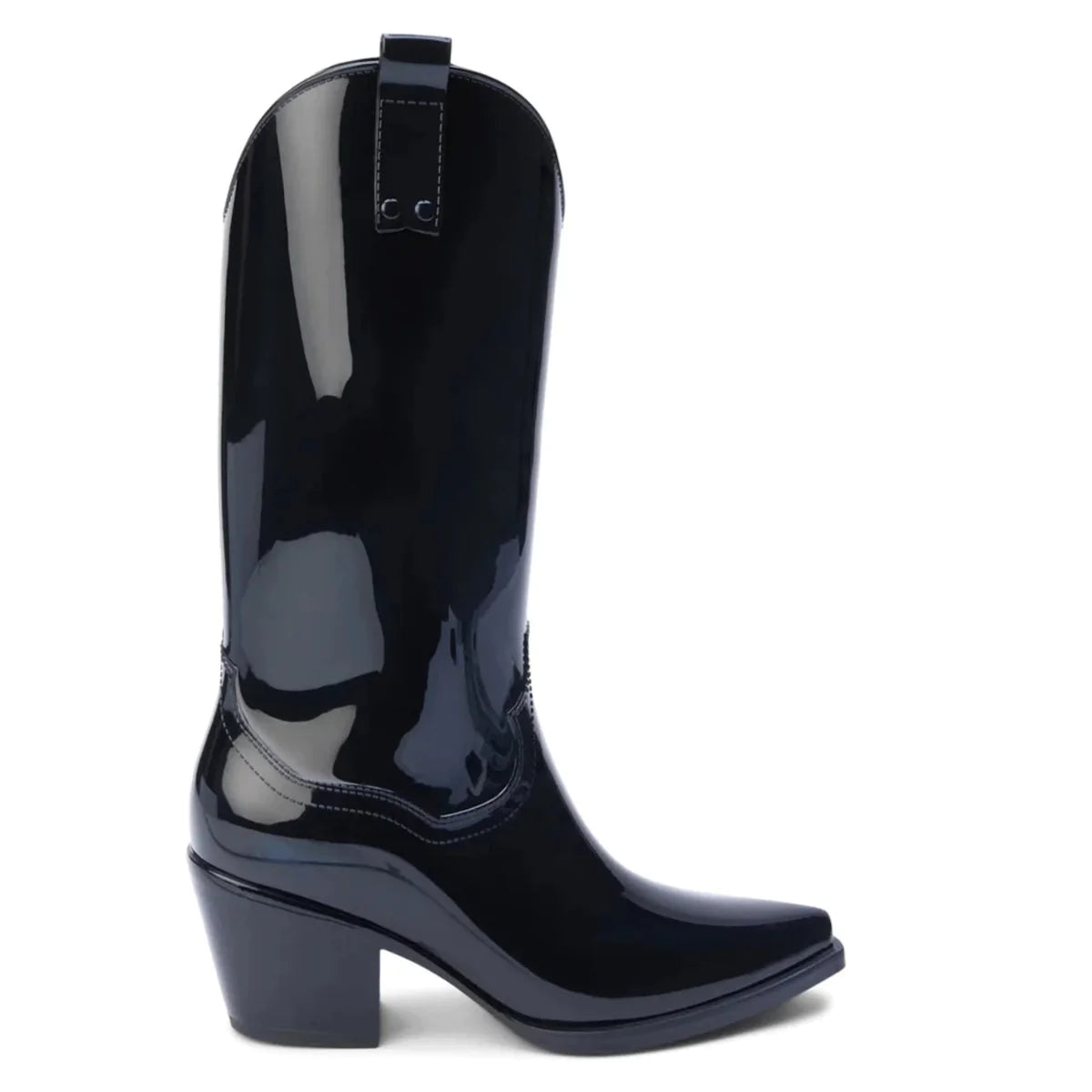 Annie Cowgirl Rain Boots (Black)