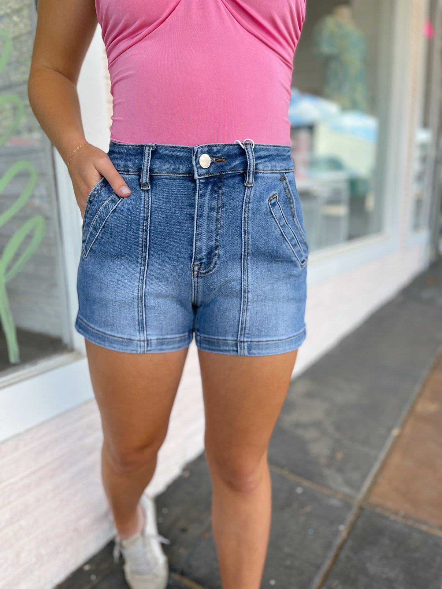 Rebecca High Rise Denim Shorts