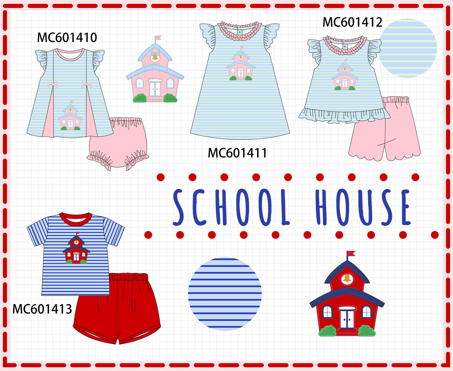 PO80 Back to school house applique collection