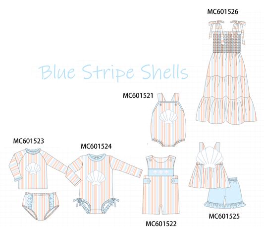 PO80 Blue stripe shell applique collection 2