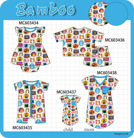PO83 Blue halloween bamboo collection