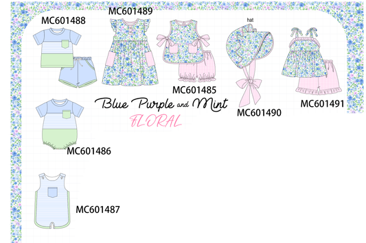 PO80 Blue purple & mint floral collection 1