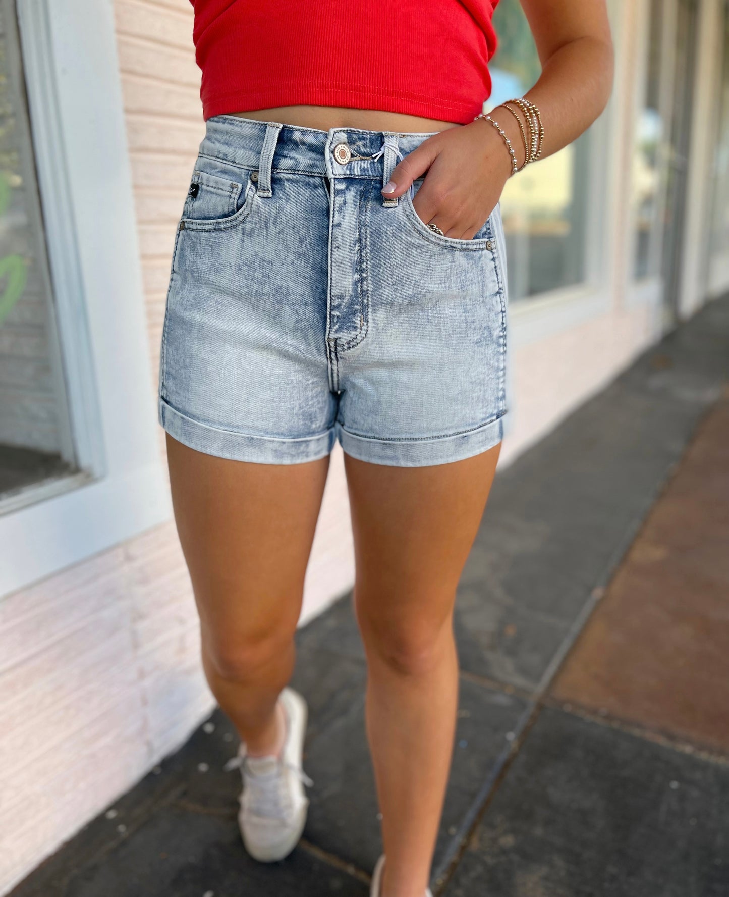 Live Out Loud High Rise Denim Shorts