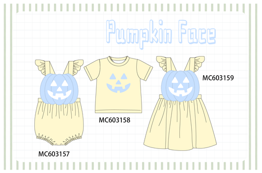 PO83 Cream halloween pumpkin ghost applique collection