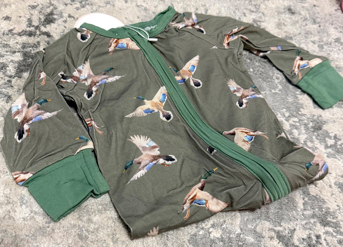 Green Mallard Bamboo Romper