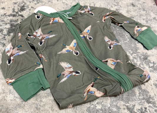 Green Mallard Bamboo Romper